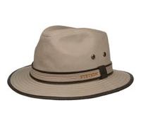 STETSON Chapeau Ava Cotton Anti-UV Femme/Homme - en Coton d'été Traveller avec Passepoil Été Printemps-été - S (54-55 cm) Beige