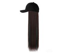 Chapeau avec Cheveux 60 cm de long chapeau perruque mode un choix cheveux raides teint canard invisible femmes # 39; s nouvelle baseball