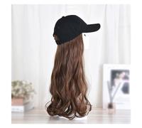 Chapeau avec Cheveux Attachés Bonnet de perruque for femme, bonnet for longue ondulée et bouclée, naturel, convient for une utilisation quotidienne festive