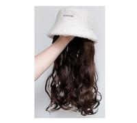 Chapeau avec Cheveux Bonnet de perruque for femmes, bonnet long et bouclé, exquis à la mode, adapté aux soirées thème quotidiennes, concerts, rendez-vous