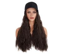 Chapeau avec Cheveux Chapeau perruque femmes gros cheveux bouclés ondulés moelleux casquette de baseball naturel respirant mode