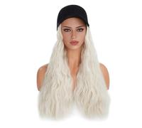 Chapeau avec Cheveux Chapeau perruque femmes gros cheveux bouclés ondulés moelleux casquette de baseball naturel respirant mode