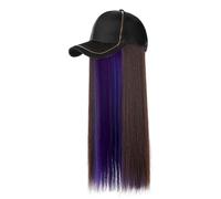 Chapeau avec Cheveux Perruque chapeau femmes cheveux longs raides à pointe mode naturel réaliste perruque for noir blanc synthétique