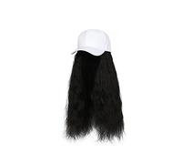 Chapeau avec Cheveux Perruque de casquette baseball longue perruque droite avec chapeau perruques cheveux synthétiques connecter réglables