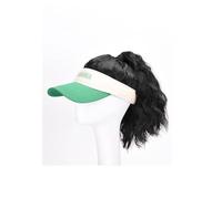 Chapeau avec Cheveux Perruques pour Femmes, Bonnets de Perruque Queue de Cheval, Casquettes de Perruque de Baseball, Perruques en Fibre Synthétique Naturelle Résistant à la Chaleur pour une