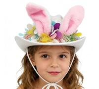 Chapeau avec oreilles de lapin de Pâques, couvre-chef festif, chapeau de costume de Pâques - pour la chasse aux œufs, les fêtes d'anniversaire, les réunions de famille, les célébrations et les