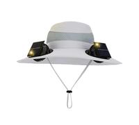 Chapeau avec ventilateur, chapeau de soleil avec ventilateurs et panneau solaire - chapeau rechargeable avec 2 ventilateurs d'air frais respirant unisexe activités été plage jardin camping