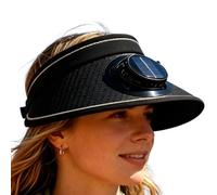 Chapeau avec ventilateur large bord rafraîchissant protection UV | Chapeau avec ventilateurs à énergie solaire pour la pêche, la randonnée, le cyclisme, le travail, la plage, le pique-nique