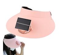 Chapeau avec ventilateurs d'énergie solaire | Visière de soleil à large bord, protection UV rechargeable par USB pour la construction, la pêche, le camping, les voyages, la plage, les sports