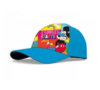 Chapeau avec visière pour enfant Mickey Mouse, Disney, Mickey Mouse, bonnet d'été, réglable, bleu, 54