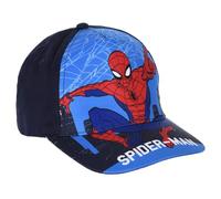 Chapeau avec visière Spiderman Marvel Casquette d'été pour enfants réglable protection contre les rayons UV, bleu foncé, 52-53
