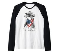Chapeau Bandana de Cowboy avec Drapeau américain Manche Raglan