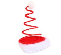 Chapeau bandeau de fête de Noël blanc avec un design 3D, Red | Garniture rouge et blanche avec accessoire de couvre-chef de noël en peluche pour utilisation de fête de photomaton