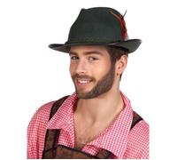 Chapeau bavarois vert foncé adulte Taille unique