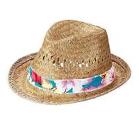 chapeau beach-boys paille adulte - widmann 14231 Gris G