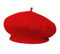 Chapeau Béret Français - Thème Déguisement - Taille Unique - Femme Béret Casquette Laine Classique Automne Printemps Hiver Chapeaux - Rouge