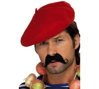 Chapeau Beret Rouge Pour Hommes Adultes Accessoire De Costume National