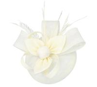 Chapeau bibi avec pince à cheveux amovible pour mariage, demoiselles d'honneur, événements, beige, taille unique