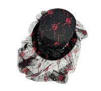 Chapeau bibi d'Halloween - Chapeau bibi gothique - Jeu de rôle - Chapeau bibi en maille pour femme - Décoration intérieure et extérieure - Chapeau saisonnier pour spectacles sur scène, mascarades