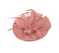 Chapeau bibi en maille avec plumes sur un bandeau, pour cocktail, thé, fête, carnaval (taille unique)