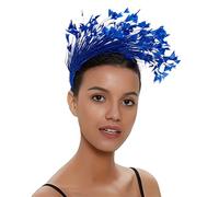 Chapeau bibi pour femme - Accessoire de cheveux vintage avec voile, plumes, fleurs - Bandeau en maille - Clip pour femme - Pilulier - Chapeau de carnaval - Fête de thé - Église - Accessoire de cheveux