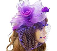 Chapeau bibi pour femme avec épingle à cheveux pour cocktail, fête, bal masqué, chapeau français