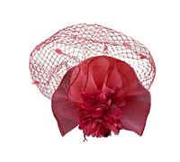 Chapeau bibi pour femme - Bandeau en maille avec pince à cheveux - Pour carnaval, fête, thé, cocktail, mariage - Accessoire (RD2, taille unique)