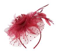Chapeau bibi pour femme - Chapeau bibi en maille florale - Chapeau de mariée vintage des années 20 et 50 - Chapeau élégant pour église, thé