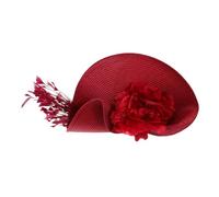 Chapeau Bibi pour Femme, Grand Modèle Vintage, Polyester, Plumage