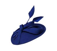 Chapeau bibi vintage élégant pour femme, chapeau bibi pour cocktail, fête, mariage, dîner, fête, taille réglable, bleu marine, Taille unique