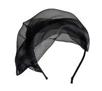 Chapeau bibi vintage noir pour femme - Accessoire pour cheveux des années folles - Pour le jour de la course, le thé