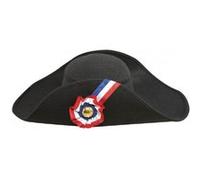 P'TIT CLOWN - 92571 - Chapeau Imitation Laine Napoléon Adulte - Accessoire de Déguisement - Pour Carnaval, Fêtes à Thèmes, Halloween, Soirées Costumées, Nouvel An, Cosplay - Taille Unique - Noir