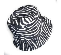 Chapeau bob à imprimé amusant et amusant - Motif hawaïen - Pour les festivals, les vacances, les voyages, blanc, taille unique