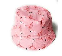 Chapeau bob à imprimé hawaïen - Chapeau de voyage Festival Flamant Rose