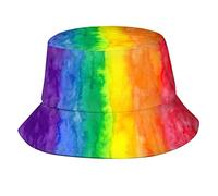 Chapeau bob arc-en-ciel LGBT tendance Gay Pride chapeau de pêcheur d'extérieur pliable pour homme et femme, Rainbow Pride Lgbt-5, Taille unique