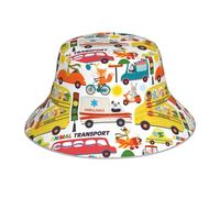 Chapeau bob avec Animaux pour Femme et Homme, Chapeau d'été réfléchissant et réversible, pour la Plage, Le Soleil, Pliable, pour Les Voyages, Les activités en Plein air, Les Rave, Noir