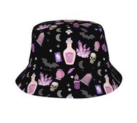 Chapeau Bob Chauves-Souris Gothiques Mignonnes d'halloween Unisexe Chapeau De Pêcheur Léger Bucket Hat pour La Plage Voyage Randonnée