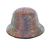 Chapeau bob coloré à strass pour homme et femme - Large bord - Pour pêcheur, chanteur, danseur - Boule disco - Cowboy - Pour homme et femme, couleur, Taille unique