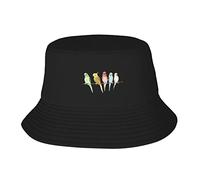 Chapeau bob coloré imprimé perroquets sur arbre pour femmes, hommes, adolescents, plage, soleil, été, voyage en plein air, noir, taille unique