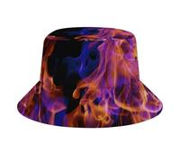 Chapeau Bob Couleur Feu Flammes Élégant Chapeau De Pêcheur Anti-UV Bucket Hat pour Camping Adolescents Voyage