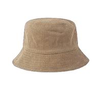 Chapeau bob d'hiver chaud en velours côtelé rayé couleur unie large bord crème solaire pêcheur, DY, M
