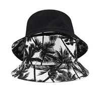 Chapeau bob drôle pour femmes mode plein air double face hommes et imprimé seau casquettes de baseball, Noir , Taille unique
