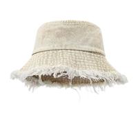 Chapeau bob en denim vieilli pour homme et femme - Chapeau de pêcheur délavé unisexe - Chapeau de soleil Rkz350, kaki, M