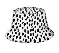 Chapeau bob en forme d'animal pour femmes et hommes - Chapeau de soleil pliable - Chapeau de pêcheur de voyage - Chapeau de plage pour adultes et adolescents, Dalmatian Spots Blackwhite 1, taille