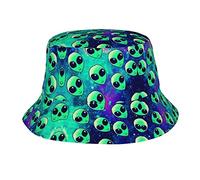 Chapeau bob extraterrestres vert pour homme, chapeau de plage, chapeau de soleil, chapeau d'extérieur pour homme et femme, Aliens verts, taille unique