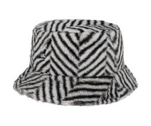 Chapeau Bob Faux Fur Bucket Herringbone by Kangol gris M (56-57 cm)