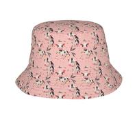 Chapeau Bob Fleurs De Vache À Lait Roses Amusantes Élégant Chapeau De Pêcheur Léger Bucket Hat pour Randonnée Été Plein Air