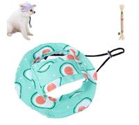 Chapeau Bob for Petits Chiens, Chapeau De Plage Avec Trous for Les Oreilles, Casquette Pare-Soleil for Animaux De Compagnie à Bord Rond, Léger Et Réglable Avec Cordon De Serrage for Petits Et Moyens C