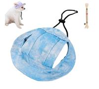 Chapeau Bob for Petits Chiens, Chapeau De Plage Avec Trous for Les Oreilles, Casquette Pare-Soleil for Animaux De Compagnie à Bord Rond, Léger Et Réglable Avec Cordon De Serrage for Petits Et Moyens C