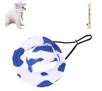 Chapeau Bob for Petits Chiens, Chapeau De Plage Avec Trous for Les Oreilles, Casquette Pare-Soleil for Animaux De Compagnie à Bord Rond, Léger Et Réglable Avec Cordon De Serrage for Petits Et Moyens C